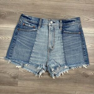 Abercrombie Split Color High Rise Mom Shorts Size 29